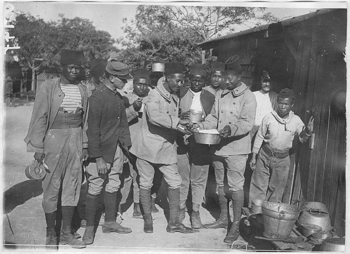 1er bataillon de tirailleurs somalis Somalis et Sénégalais, le repas 1916-1918