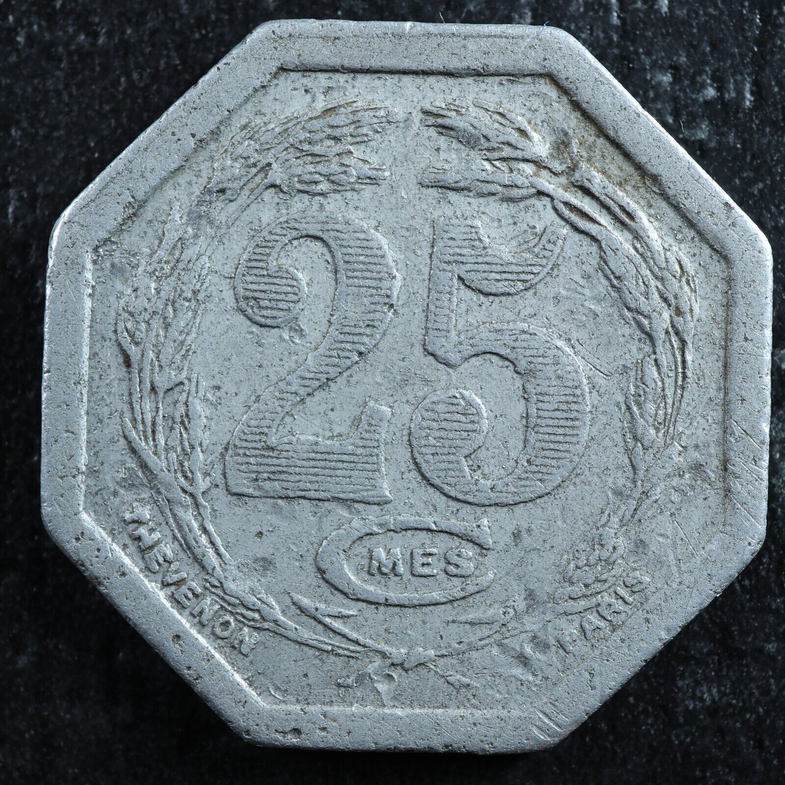 Pièce de 25frc de la Chambre de Commerce de Djibouti.1921. Recto